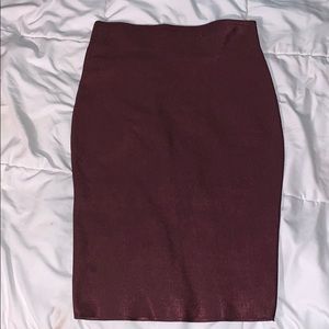 Plum bandage skirt